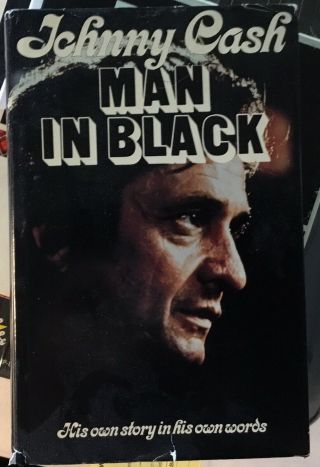 Johnny Cash Man In Black His Own Story In His Own Words 1975 Hc,  Signed