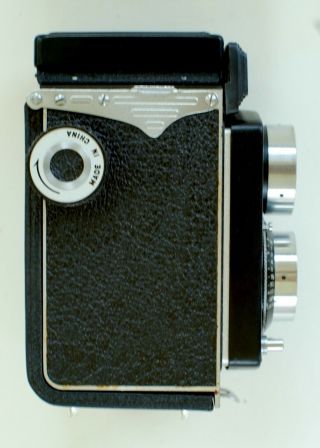 Rare Vintage Pearl River TLR Twin Lens Reflex Camera W/ Case 4
