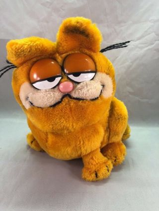 1981 Vintage Garfield The Cat Toy Heavy Plush Stuffed Animal Cartoon Fat Cat