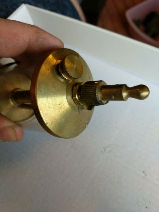 Vintage Hit Miss Stationary Gas Engine Drip Oiler brass glass motor oil 2