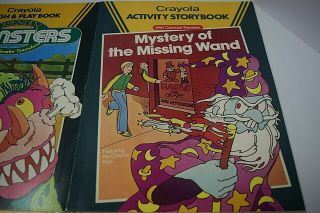 Six (6) VINTAGE CRAYOLA Coloring & Activity Children ' s Books with Transfers 5