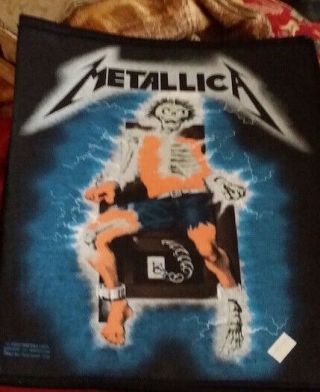 Metallica - Vintage 1987 “ride The Lightning/electric Chair” Xl Back Patch