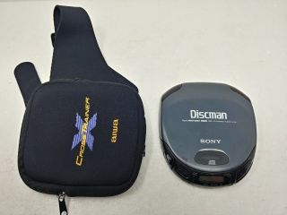 Vintage Sony Discman D - 151 Mega Bass Portable Cd Player W/ Neoprene Sports Band