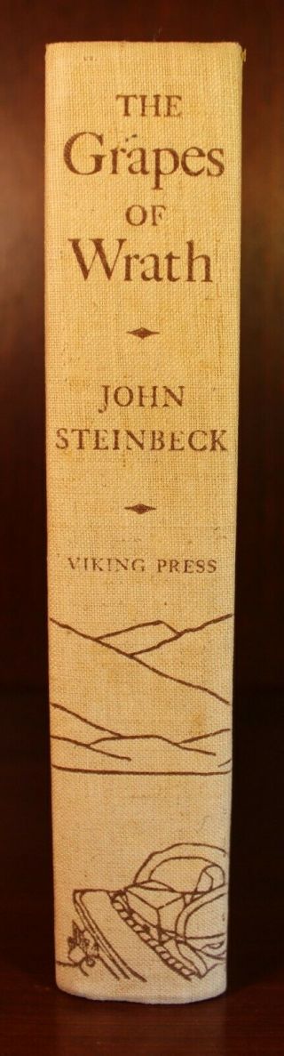 1939 The Grapes of Wrath John Steinbeck First Edition 2nd Printing Pulitzer 5