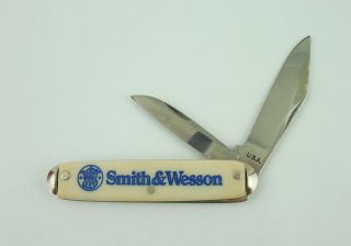 Vintage Smith & Wesson 2 Blade Pocket Knife Made In Usa Folding Knife S&w Logo