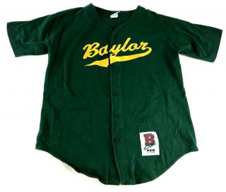 Baylor University Mens Green Short Sleeve Vintage 90 