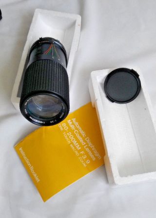 XG - M camera Minolta Starblitz flash attachment 80 - 200mm lense Bag & Booklets 3
