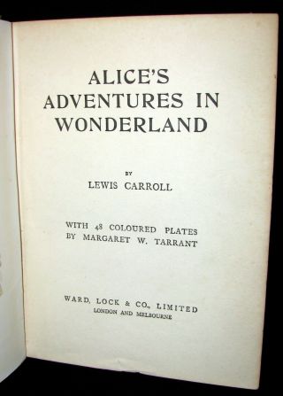 1920 Rare Book - Alice ' s Adventures in Wonderland illustrated by Margaret Tarrant 5