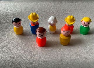 Vintage Fisher Price People And Farm Silo
