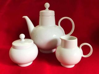 Vintage H & Co.  China Heinrich Selb,  Bavaria,  Germany Pure White Tea Set
