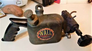 Vintage Wall Gasoline Soldering Torch Tinner 