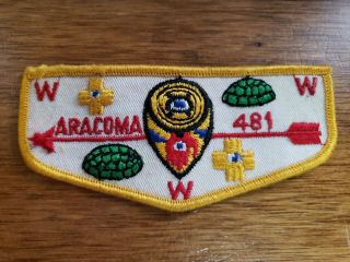 Vintage Bsa Www Oa Aracoma 481 Pocket Flap Patch