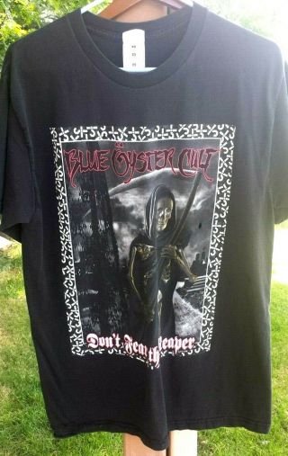 Vintage Blue Oyster Cult Concert Tour Black Skull Short Sleeve T - Shirt Size L