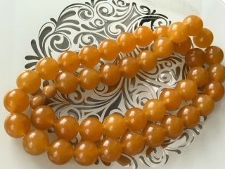 Vintage Beads Necklace Butterscotch Egg Yolk Baltic Amber 55 Gr