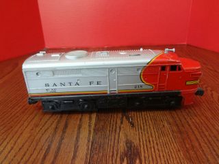 Vintage Lionel Santa Fe 218 Locomotive " Dummy " Non Powered G,  /vgc Fast S/h