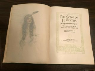 The Song of Hiawatha by Longfellow,  Illustrated by Harrison Fisher 1906 Rare 3
