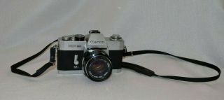 Vintage Canon EX Auto QL Case Camera 35mm SRL Lens 50mm Japan Vtg 2