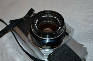 Vintage Canon EX Auto QL Case Camera 35mm SRL Lens 50mm Japan Vtg 8