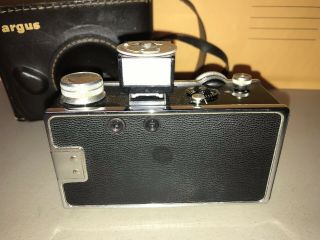 Vintage Argus C - 3 35mm Film Camera w/Light Meter and Case 50mm.  F 3.  5 The Brick 4