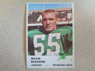 1961 Fleer Maxie Baughan Rc Rookie Philadelphia Eagles Vintage Card 56 Nm/mt