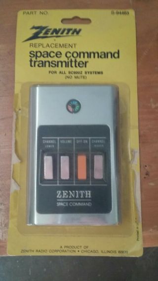 Zenith Space Command Tv Remote Control - Vintage,  Late60s Or Early 70s