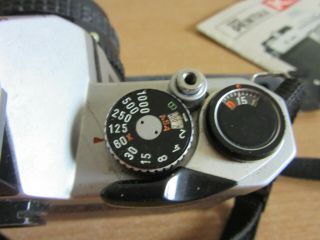 Vintage Asahi Pentax K1000 SE camera BROWN CASE w/ SMC Pentax - M1:2 50mm Lens 7