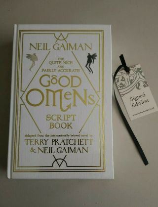 Neil Gaiman Good Omens Script Signed Limited Edition Of 1000 Hb Book