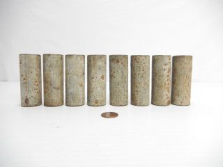 Set 8 Vintage Steel Candle Sleeves For Chandelier Sockets.  2 13/16 " Tall