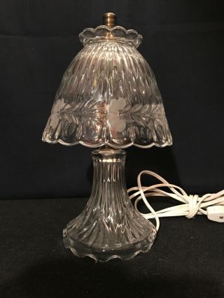 Vintage Princess House Heritage Crystal Romance Table Desk Light Lamp C