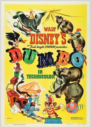 Dumbo Classic Vintage Disney Movie Poster Art Print A0 A1 A2 A3 A4 Maxi 2