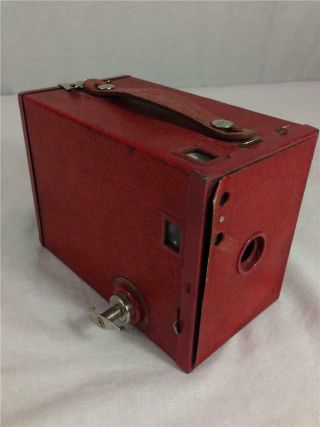 Vintage Kodak Brownie No.  2 Model F Box Camera Red