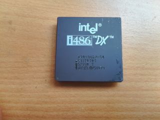 Intel 486dx - 50,  Sx710,  Intel 80486,  Vintage Cpu,  Gold,  Top
