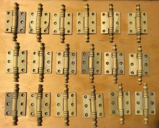 18 Vintage Decorative Keeler Kbc Door Hinges 2 - 1/4 " X 2 - 1/8 "