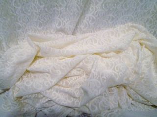 Vintage Fabric SHEER STRETCH WHITE LACE Polyester Blend Stretchy 85x129 2