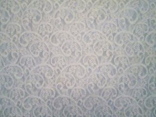 Vintage Fabric SHEER STRETCH WHITE LACE Polyester Blend Stretchy 85x129 5