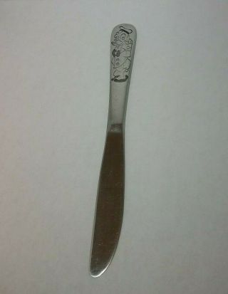 Vintage Disney Donald Duck Child ' s Knife Cutlery Stainless Steel Bonny Japan 4