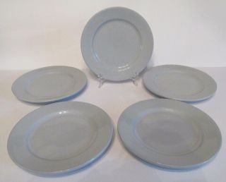 Five Vintage Buffalo China Blue Lune 7 " Restaurant Ware Plates