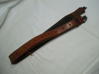 Vintage Uncle Mikes Cobra Leather Rifle Sling W/ Swivels,  Basket Weave - Eh