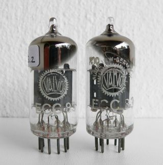 Perfect Matched Pair Ecc83 12ax7 Valvo 45° Getter Same Code