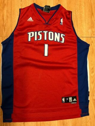 Vintage Chauncey Billups Detroit Pistons 1 Adidas Nba Jersey Size Xl