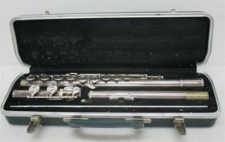 Bundy Selmer Usa Vintage Student Flute Sn 1976370 W/ Case