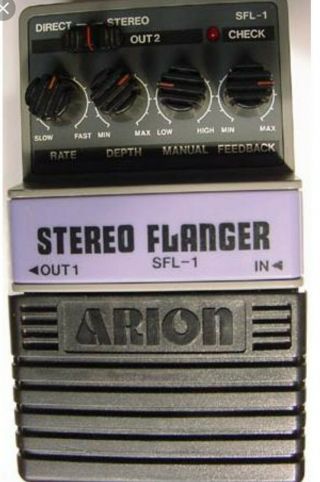 Arion Guitar Pedal Stereo Flanger Sfl - 1 Vintage 80s - 90s