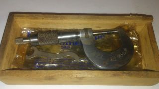Vintage Brown & Sharpe Micrometer Caliper No 12,  Wrench & Instructions 2