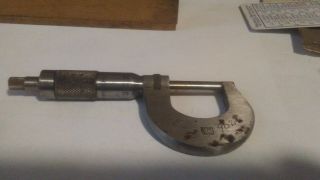 Vintage Brown & Sharpe Micrometer Caliper No 12,  Wrench & Instructions 3