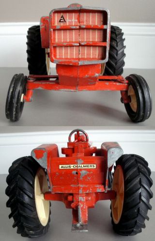 Vintage Ertl Toy Allis - Chalmers One - Ninety Tractor,  Wagon,  Plow 1:16 Scale 6