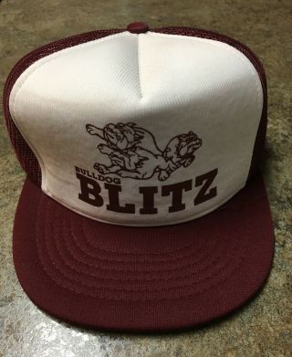 Vintage Mississippi State Bulldogs Hat Snapback Cap Trucker Bulldog Blitz