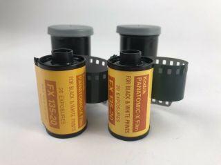 2 Rolls Kodak Panatomic - X B&w 35mm Fx 135 - 20 Film Expired - Fast