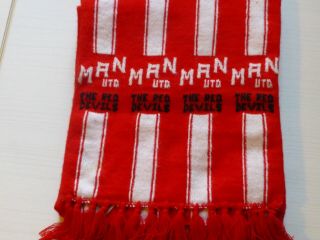 vintage football scarf THE Red Devils Man Utd memorabilia 2