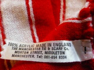 vintage football scarf THE Red Devils Man Utd memorabilia 3