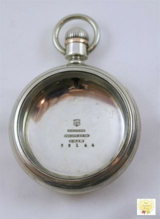Vintage Waltham Coin Silver Open Face Size 18 Pocket Watch Case
